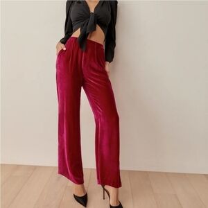 Reformation Petites Wes Velvet Pant NWOT